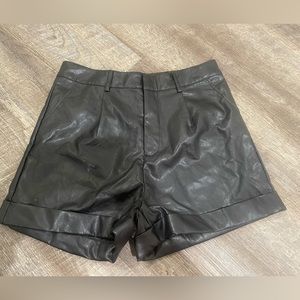 Leather shorts
